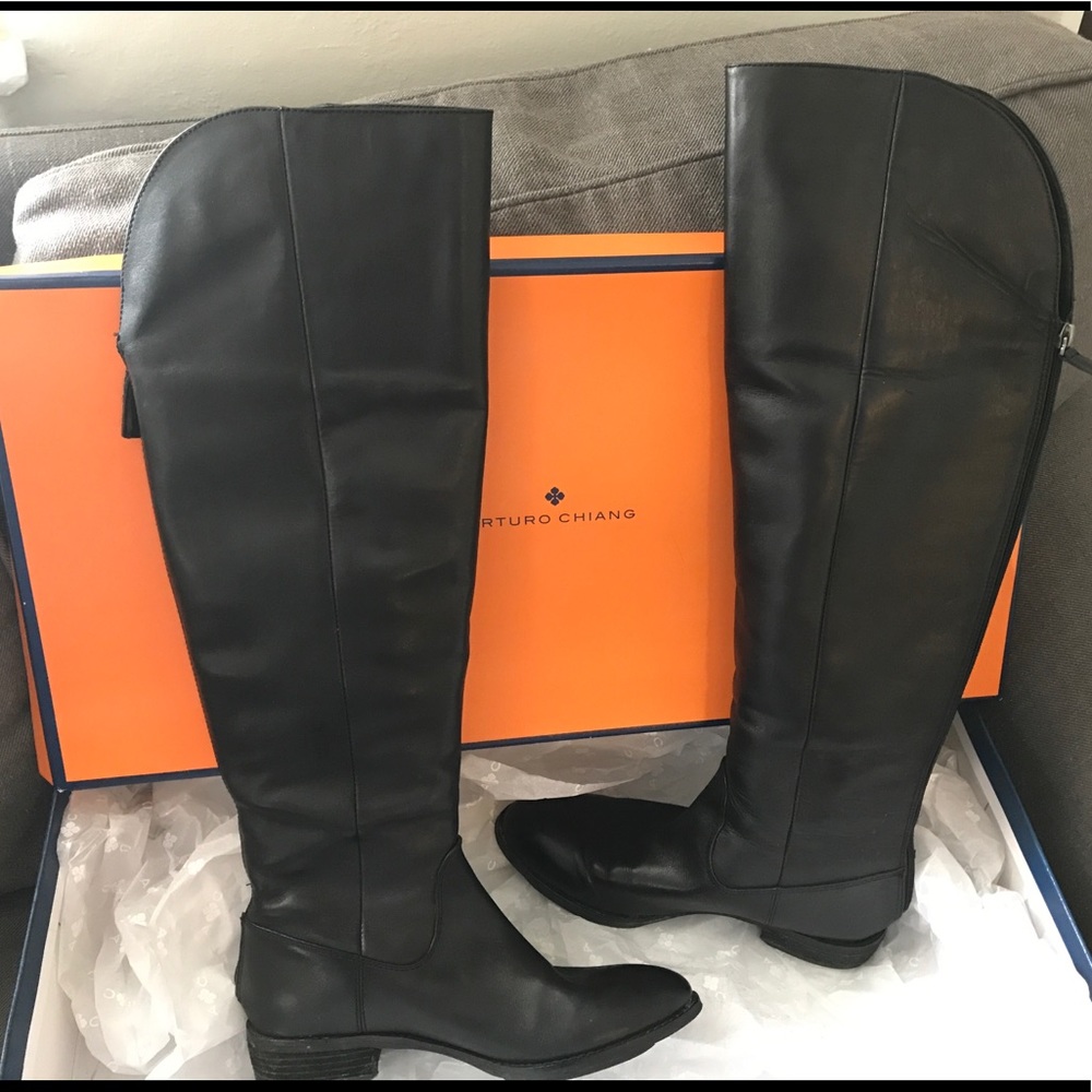 Arturo Chiang Everly leather over the knee boots